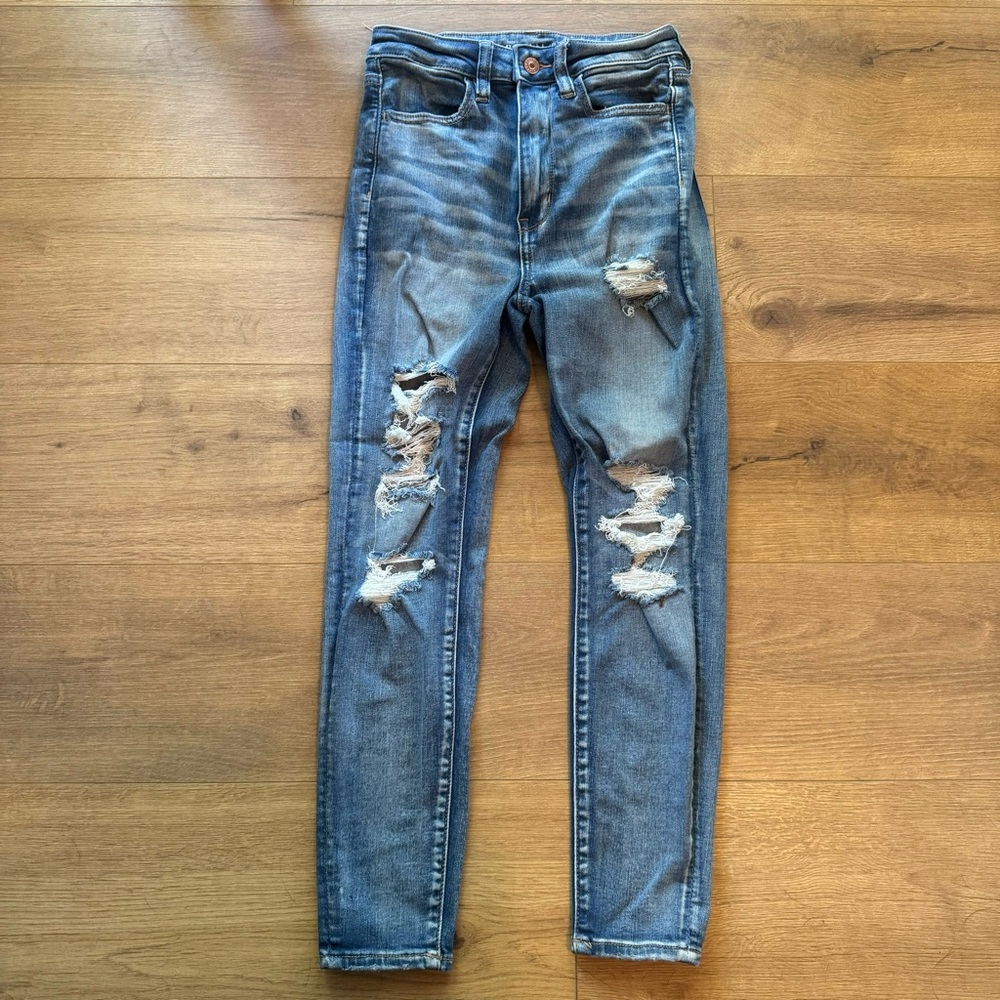 American Eagle size 4 X-Short Next Level Stretch Highest Rise Jegging Jeans
